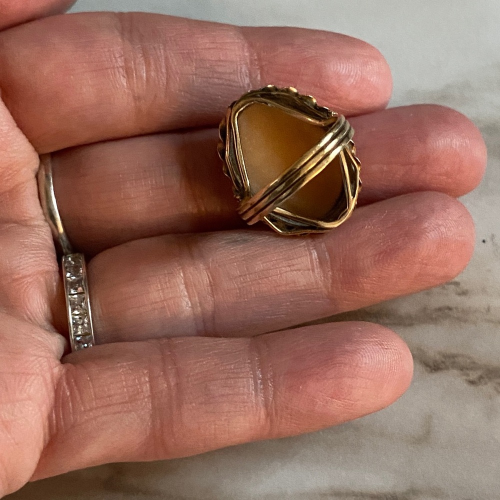 (NFS / NFT) 14K + Victorian Shell Cameo Ring circa 1840, size 7 - Picture 13 of 17